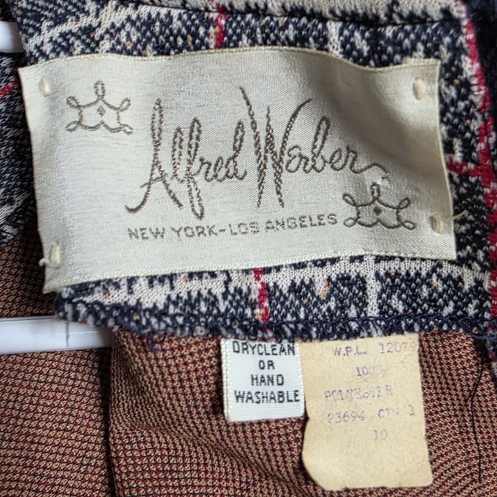 Vintage Alfred Werber Plaid Mod Shirt Dress Belted 60s 70s Midi, sz Small - Picture 6 of 6